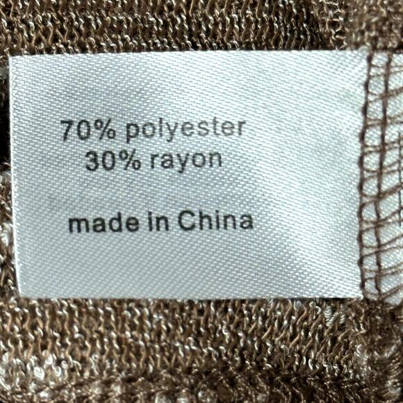 Lane Bryant NWT Women Plus Size 26/28 Bat Wing Open Front Brown Cream Cardigan - Picture 8 of 10